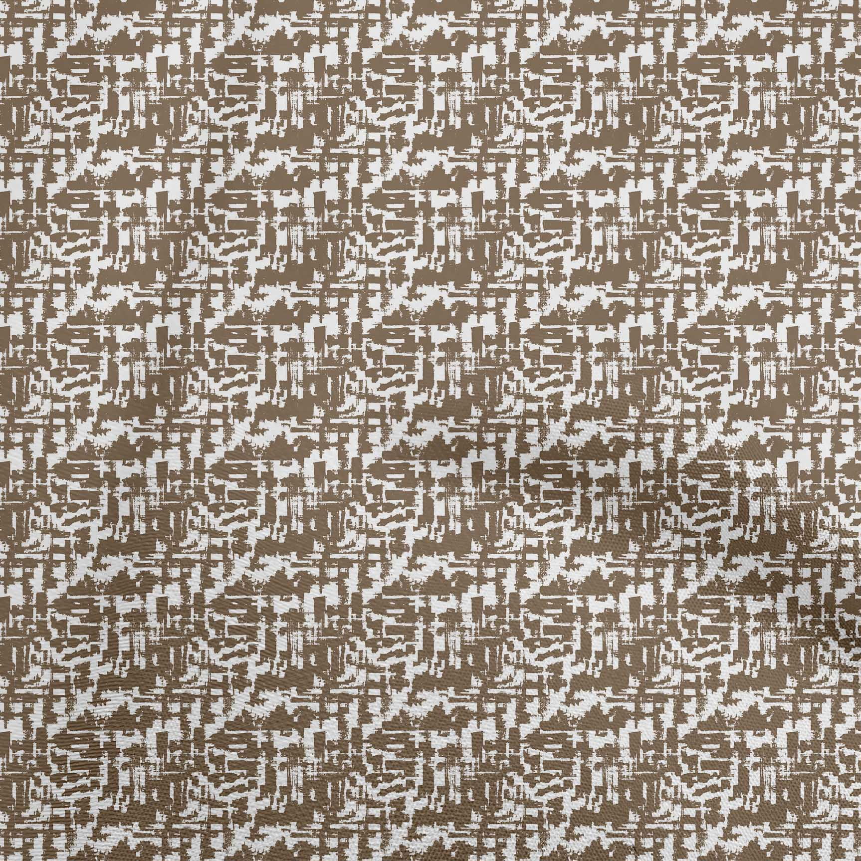oneOone Cotton Poplin Brown Fabric Abstracts Sewing Material Print Fabric By The Yard 56 Inch Wide