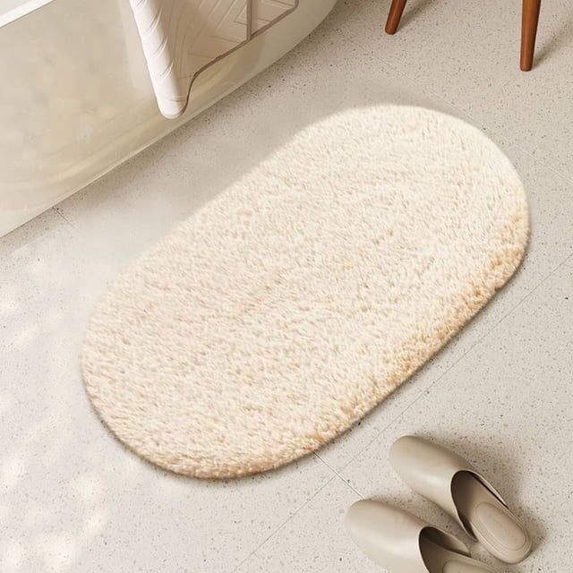LSLJS Tapis de Sol Ovales pour la Maison, Tapis de Salon, Tapis d'Entrée de Porte, Tapis de Pied pour Chambre, Tapis de Salle de Bain, Tapis de Sol Absorbants pour Salle de Bain 23.62x35.43 Po
