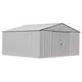 thumbnail image 1 of Arrow Classic 14 x 12 x 7 ft Flute Grey Steel Storage Shed, 1 of 7