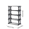 thumbnail image 3 of SLYNSHome 5-Tier Shoe Rack Organizer Metal Shelves for Closet Entry Dorm, Easy Assembly No Tools Needed, Sturdy & Ventilated - Black, 3 of 9