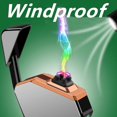 thumbnail image 5 of Electric Lighter Gift, USB Rechargeable Lighter Double Arc Electric Lighter with LED Windproof Lighter Electric Flameless Lighter Candle Lighter Christmas Men's Gift Lighters, 5 of 5