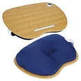 thumbnail image 4 of Bureau Coussin pour Portable, Bureau pour Portable, Table de Lit Multifonction, Table d'Apprentissage et d'Écriture Portable Support pour Portable, pour Extérieur Maison Bleu, 4 of 8
