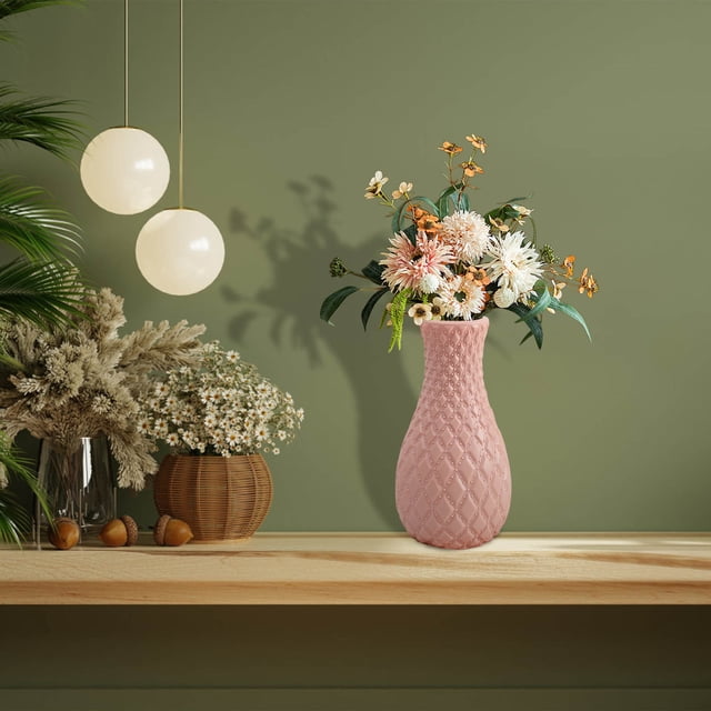 EGNMCR Vase, Flower Vase Plastic For Flower Vase Decorative Vase Vase For Flowers Modern Vase For Home Decor Bouquet Shelf Weddings Decorative container