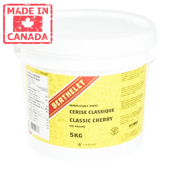 Berthelet Filling Pie Classic Cherry 5 Kg/11,02 Lb - Fabriqué au Canada