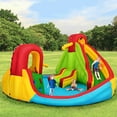 thumbnail image 4 of Costway Kids Inflatable Water Slide Park with Climbing Wall Water Cannon and Splash Pool, 4 of 10