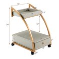 thumbnail image 4 of Costway Rolling End Table with Storage Drawer Tray Top 4 Casters Modern Bedside Trolley, 4 of 10