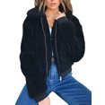 thumbnail image 3 of Faithtur Women Winter Jacket Zipper Up Fluffy Fleece Long Sleeve Coat, 3 of 8