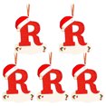thumbnail image 1 of XZNGL Christmas Little Red Hat Letter Pendant DIY Writable Name 26 Letter Pendant 5PCS, 1 of 8