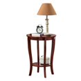 thumbnail image 2 of Convenience Concepts American Heritage Round End Table in Mahogany Wood Finish, 2 of 7