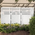 thumbnail image 3 of Suncast FS4423D Clôture de Patio Extérieur à 4 Panneaux avec Écran, Clôture de Porte, Blanc, 3 of 5