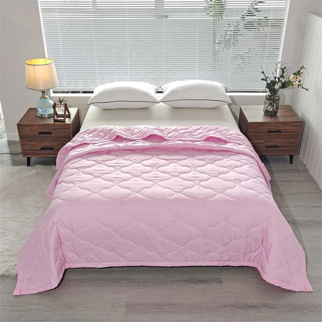 Dvkptbk Airconditioned Quilt Skin-Friendly Plain Printed Washed Cotton Summer Quilt Ventilation Quilt Bedding