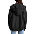 thumbnail image 4 of MeetoTime Womens Zip Up Hoodies Oversized Long Sleeve Sweatshirts Fleece Hooded Fall Jacket with Pockets, 4 of 7