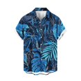 thumbnail image 4 of Pisexur T-shirts pour Hommes, Mode Décontractée Imprimée avec Poche, Boutons, Manches Courtes, Col Rabattu, Chemise de Golf Bleue, 2TG, 4 of 7