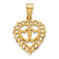 thumbnail image 1 of Breloque Cœur en Or Jaune 14 K, 1 of 2