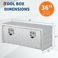 thumbnail image 4 of EDTara Waterproof Aluminum Underbody Storage Box, Heavy Duty Truck Bed Organizer With t-Handle Lock for Trailers and Rvs, 4 of 8
