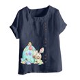 thumbnail image 2 of Birdeem Chemise Décontractée Oversize d'Été pour Femmes Col Rond Manches Courtes Imprimé Floral Ample, 2 of 5