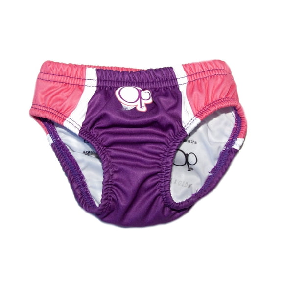 Op Unisex Baby Reusable Swim Diaper Small-medium 13-18 Lbs/ 6 Months (Purple/ Pink)
