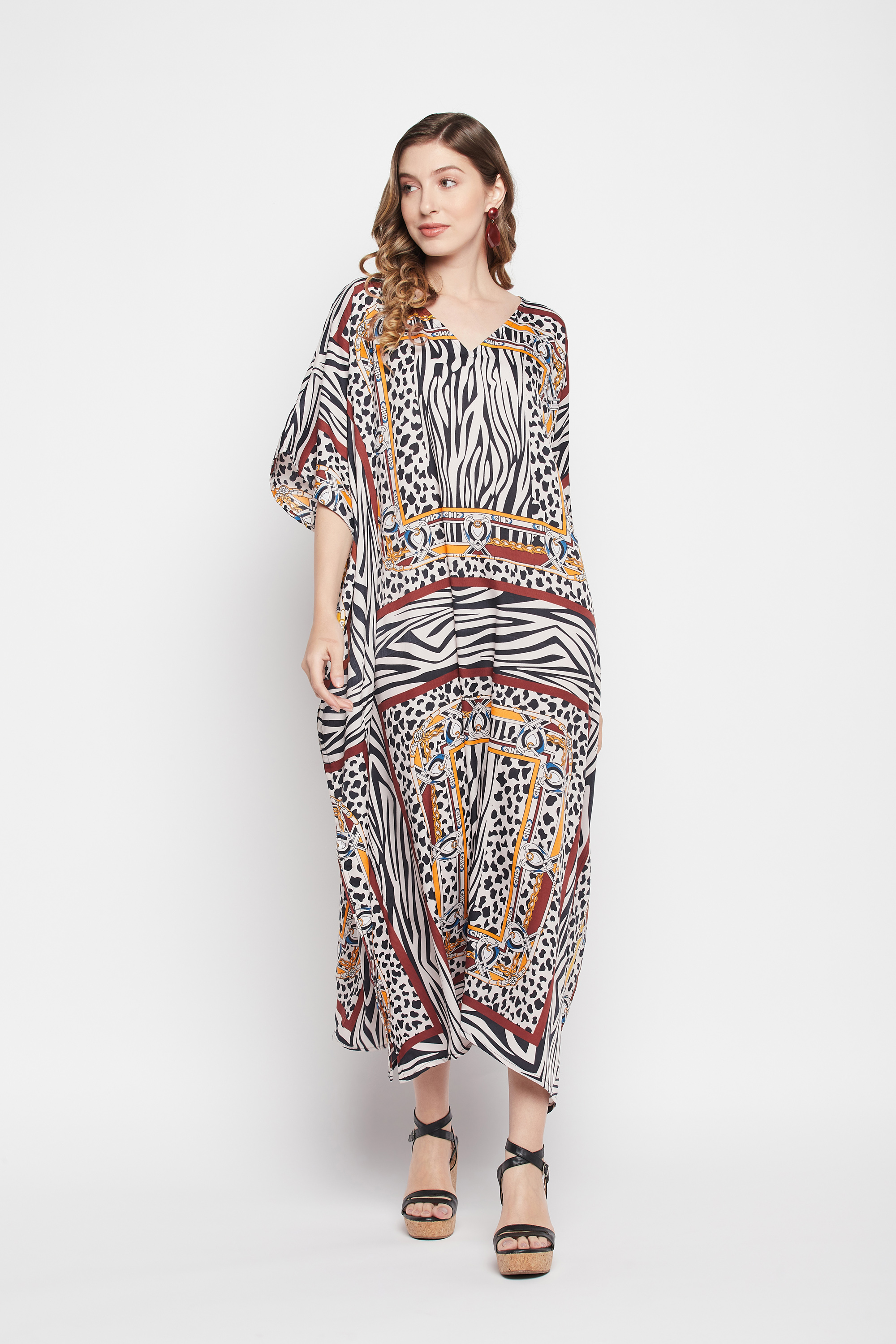 Oussum Robes Caftans pour Femmes Grande Taille en Polyester Imprimé Long Caftan Maxi en Ligne