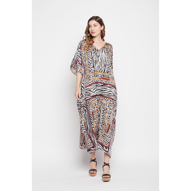 Oussum Robes Caftans pour Femmes Grande Taille en Polyester Imprimé Long Caftan Maxi en Ligne