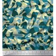 thumbnail image 1 of Soimoi Velvet Fabric Two Tone Camouflage Print Fabric by The Yard 58 Inch Wide, 1 of 3
