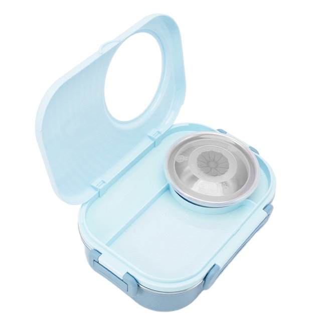 Boîte à Bento, Compartiment en Acier Inoxydable 1450ml Bento Boîte à Lunch Double Couche Lunch Container, Fuite de Préparation de Repas Conteneur de Stockage de Nourriture pour Manger au Restaurant, Travail, Pique-Nique, École