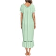 thumbnail image 4 of Timegard Longues Robes de Nuit pour Femmes Manches Courtes Col Rond Vêtements de Nuit Décontractés Amples Confortables Robe de Maison, 4 of 4