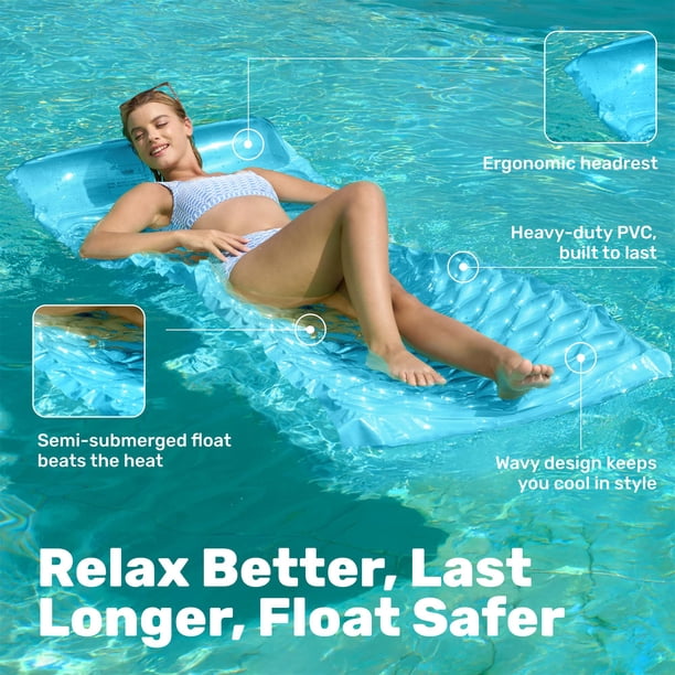 CHAISE LONGUE GONFLABLE FLOTTANTE POUR LA DÉTENTE, CHAISE DE PISCINE Confortable 54887110 CHAISE LONGUE GONFLABLE FLOTTANTE POUR LA DÉTENTE, CHAISE DE PISCINE Confortable 54887110