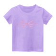 thumbnail image 1 of Plebaso T-Shirts Graphiques en Coton pour Filles, Col Rond, Manches Courtes, T-Shirts Décontractés d'Été, Jolis Hauts pour Enfants Filles, 1 of 3