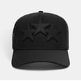 thumbnail image 1 of Black 3 Star Embroidered Cap, 1 of 5