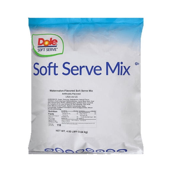 DOLE SOFT SERVE Watermelon Soft Serve Mix 4.5 lb/2.04 kgs- Authentic Dolewhip Same As Found in Disneyland and Hawaii by Dole