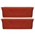 thumbnail image 1 of Southern Patio 36" Hanging Garden Box Planter in Terracotta (2 Pack), 1 of 7