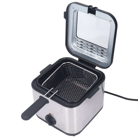 Friteuse, 2,5 L 1000 W Chauffe Rapide Friteuse Électrique Température Réglable Facile à Nettoyer Friteuse à Immersion avec Cordon de Panier Amovible et Poignée au Toucher Froid