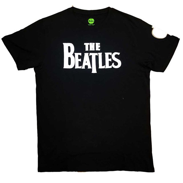The Beatles Unisex T-Shirt Drop T Logo App Slub (Applique)