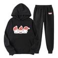 thumbnail image 1 of TIMIFIS Survêtement Noir pour Homme 2 Pcs à Capuche, Ensemble de Sport Athlétique à Enfiler, Décontracté pour Course, Jogging, Ensemble de Tenue de Sport SetsFall, 1 of 8