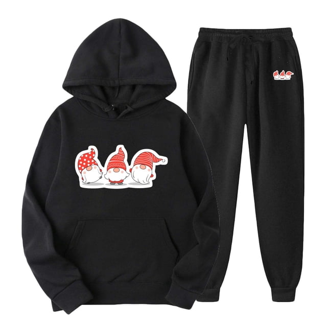 TIMIFIS Survêtement Noir pour Homme 2 Pcs à Capuche, Ensemble de Sport Athlétique à Enfiler, Décontracté pour Course, Jogging, Ensemble de Tenue de Sport SetsFall