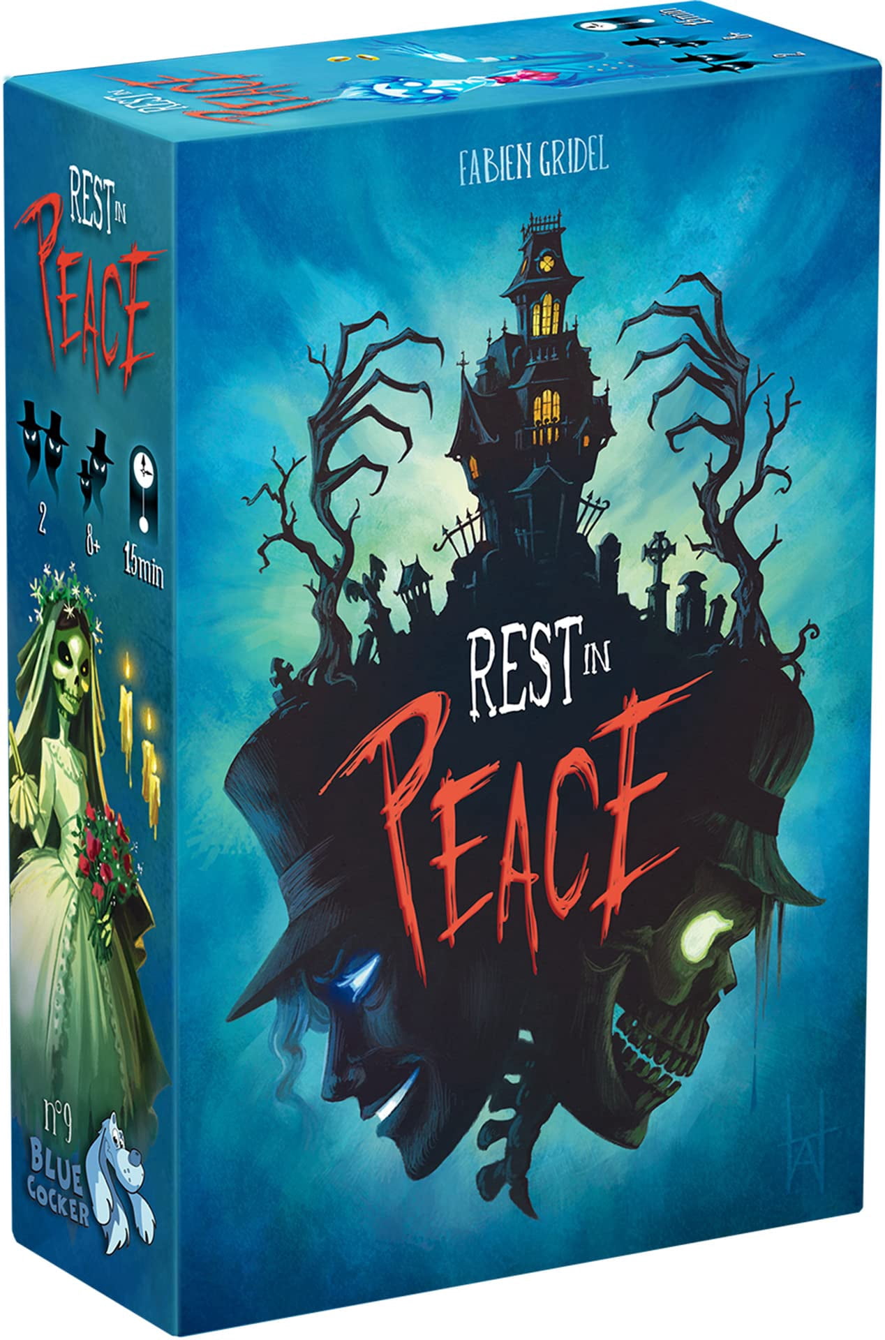 Blue Cocker Rest in Peace Board Game | Strategy Card Game | Fast-Paced Hand Management Game | Scary Game for Adults and Kids | Ages 8+ | 2 Players | Average Playtime 15 Minutes, Various, (BLC015RE)