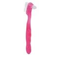 thumbnail image 1 of Denture Toothbrush, Safe Soft Hair Ergonomic Portable Professional False Teeth Brush  For Elderly For Home Travel Pink, 1 of 8