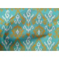 thumbnail image 4 of oneOone Tissu en Coton à Rayures et Paisley Ikat Imprimé au Mètre 56 Pouces de Large, 4 of 4