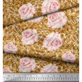thumbnail image 2 of Soimoi Rayon Fabric Check & Roses Floral Print Fabric by The Yard 42 Inch Wide, 2 of 3