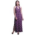 thumbnail image 1 of Bimba Robe Longue Décontractée à Fentes Latérales pour Femmes Imprimée Tenue de Soirée-Moyenne, 1 of 6