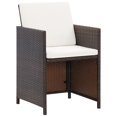 thumbnail image 5 of vidaXL 5 Piece Outdoor Dining Set with Cushions Poly Rattan Brown, 5 of 5