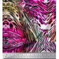 thumbnail image 1 of Soimoi Modal Satin Fabric Leopard & Snake Animal Skin Print Fabric by Yard 42 Inch Wide, 1 of 2