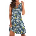 thumbnail image 1 of TJAZFJPA Robes de Soirée Grande Taille pour Femmes Robe Élégante pour Femmes à Col Rond Robe Débardeur Robe Décontractée à Imprimé Floral Robe d'Été Grande Taille Robe de Boîte de Nuit, 1 of 5