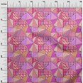 thumbnail image 3 of oneOone Rayon Fuschia Pink Fabric Check Patchwork Sewing Craft Projects Fabric Prints By Yard 56 Inch Wide, 3 of 5