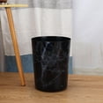 thumbnail image 1 of Mainstays 11.4 Litre Round Plastic Waste Can, Black Marble 1 Piece, 1 of 5