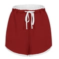 thumbnail image 4 of Timegard Shorts for Women 3pc Elastic Waist Comfy Ruched Loungewear Summer Workout Running Shorts, 4 of 4