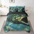 thumbnail image 2 of YST Big Pike Fish Comforter Set, Rustic Farmhouse, 7-Piece, Hunting and Fishing Theme, King, 2 of 4