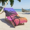thumbnail image 4 of Palm Tree Print Microfiber Beach Towel, 30x60 Inch Quick-Dry Sandproof Towel for Summer, 4 of 5