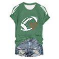 thumbnail image 3 of TINZ T-Shirt Imprimé Amusant de Saison de Football pour Femmes T-Shirt à Manches Longues pour Femmes Cold Gear Chemise à Rayures à Manches Longues pour Femmes T-Shirt pour Femmes à Manches Courtes, 3 of 3