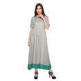 thumbnail image 4 of Moomaya A Line Cotton kurti For Women Pleated Long Designer Solid Anarkali Dress, 4 of 5